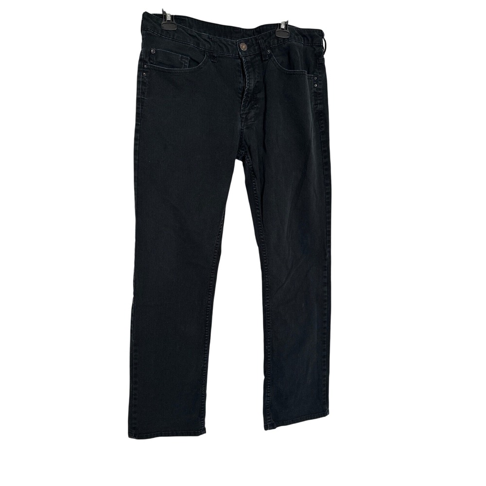SAM-X Slim Straight Stretch Black Jeans Mens 34x32